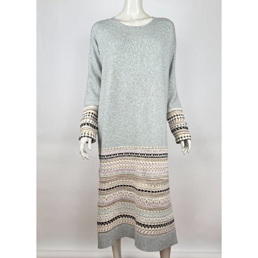 Anthropologie Daily Practice Sweater Dress Women M EUC Round neck Long Sleeve